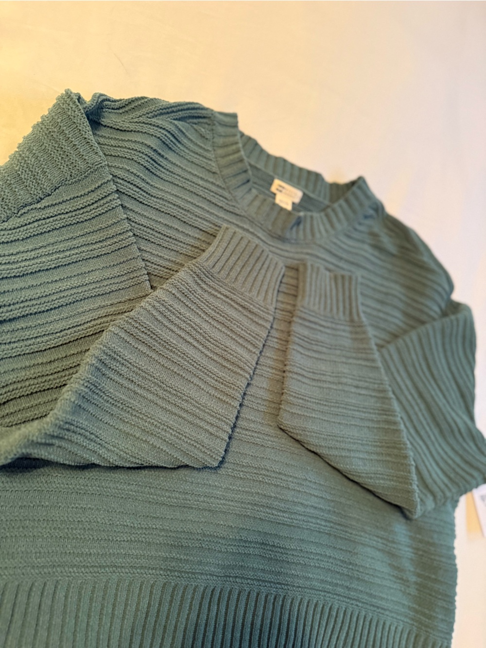 Billa Bong XL Sweater Ribbed Knit NWT muted blue-green Evie Sweater